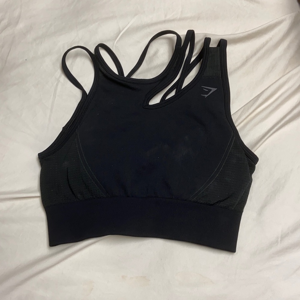 Gymshark Black Strappy Sports Bra